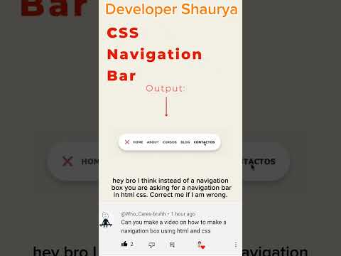 navigation bar in html css #coding #webdesign