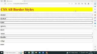 All CSS border style names | CSS border names| CSS tutorial