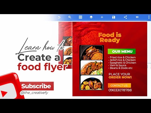 How to Design a Food Flyer in Pixellab using Smartphone