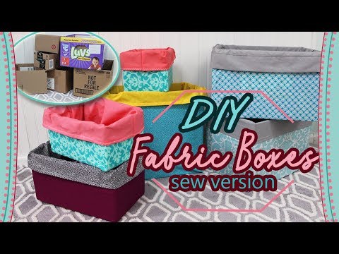 Easy Washable Fabric Covered Box DIY Tutorial (sew version) | Samtimetomorrow
