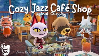 Cozy Jazz Café Animal Crossing | Relaxing Jazz Music for Studying & Chill Vibes
