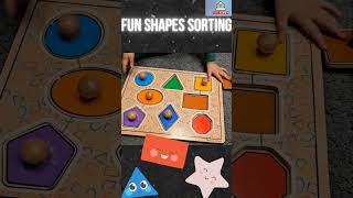 Shapes sorting #kidslearning #shapesforkids #toddlers