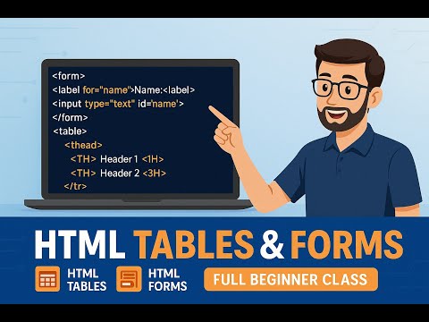 HTML Tables & Forms Explained | Full Guide with Examples for Beginners (Hindi/Urdu)