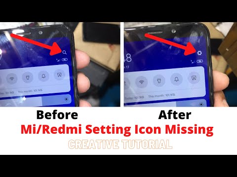 Mi Setting Option Missing In Notification Panel | Redmi | Xiaomi