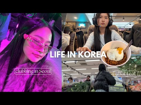 Korea vlog 💃🏻Seoul nightlife, what I eat at Internet cafe, grocery shopping &easy Korean food recipe