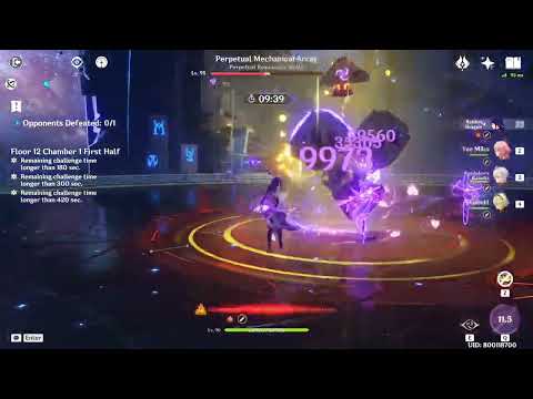 Raiden+Yae rotation (ft. Bennett and Kazuha) Mechanical Array clear under a minute
