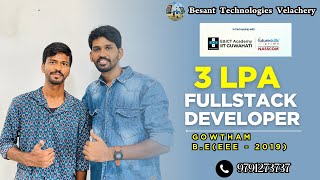 Join Fullstack Course in Chennai & Get Placed | Gowtham Success Story | 3 LPA Salary