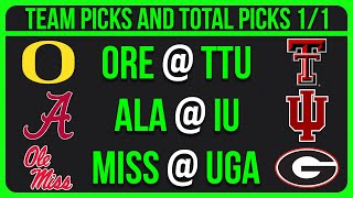 College Football Picks Today 1/1/26 NCAAF Betting Picks and Predictions