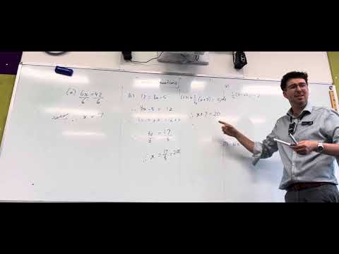 Linear equations year 9 - inverse operations - introduction
