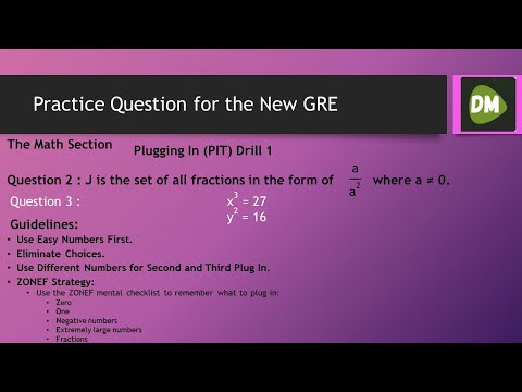 GRE Math Practice: Plugging In  for Quantitative Comparison | J Set Fractions & Solving Equations