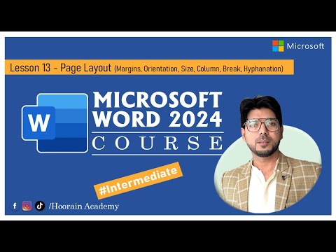 Lesson 13 – Page Layout in MS Word 2024 | Full Layout Tab Explained in Urdu / हिन्दी