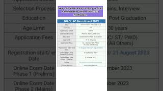 NIACL AO 2023 Notification #ibps #government #govtjob #competativeexams