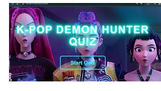 Play My K-Pop Demon Hunter Quiz Game! | Web Dev Fun Project..