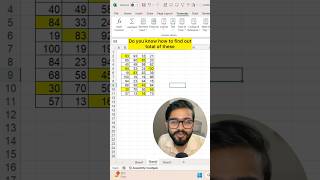Sum Yellow highlights in Excel‼️Excel Tricks and Tips #excel #exceltips #exceltutorial