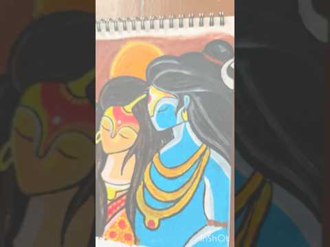 Lord shiva parvati drawing 🙏🏻😍#mahadev #shivparvati  #drawing #shorts #viral #trending