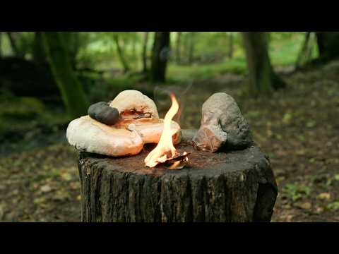 Stone Age Workshop #1 - Making Fire with Fungus, Flint & Wood