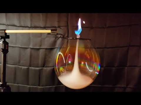 Inverted fire tornado bubble