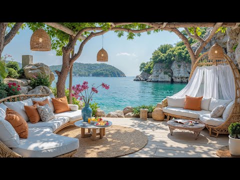🌿Summer Cabin Jazz | Morning Café Vibes In Summer Cabin & Natural Sea Sounds For Working, Relaxing