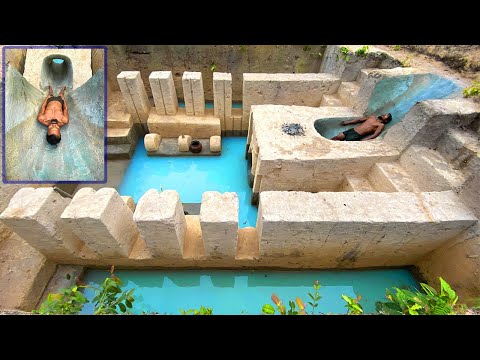 1st Class World's Best Millionaire Water Slide Underground Swimming Pool in Living Room