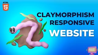 Responsive Claymorphic website template. #Claymorphism #ui #newtrend
