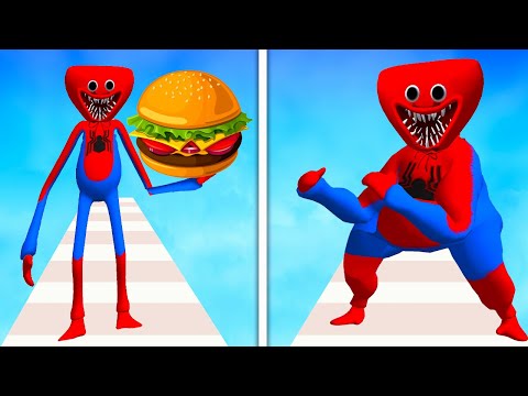 Fat Spider-Man Huggy Wuggy Can't Jump 😂