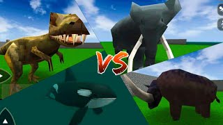 T-Rex Vs. All Strongest Creatures!! - Survival Craft 2