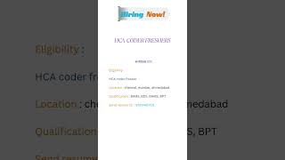 FRESHERS ONLY WALK IN -MEDICAL CODING JOBS#freshersjob#medicalcodingjobs#themegyt #job #walkindrive