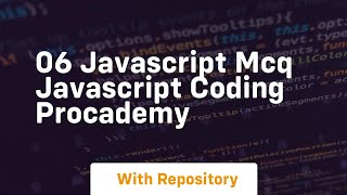 06 javascript mcq javascript coding procademy