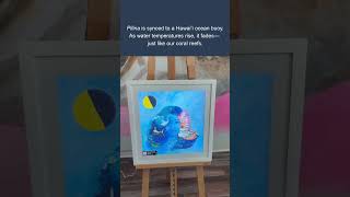 Art that fades with the ocean. #datavisualization #vanishingmurals #coralreef #blockchain #art