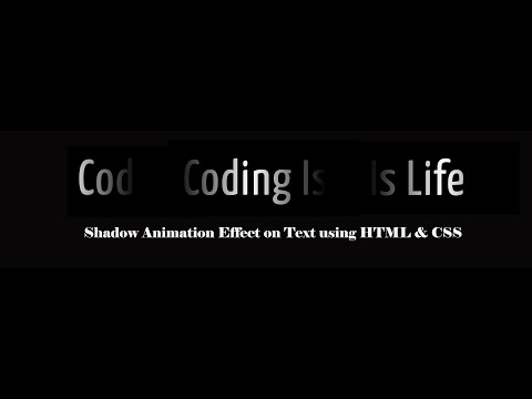 Shadow Animation Effect on Text using Html and CSS