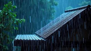 No Ads Rain Sounds for Sleeping - ASMR Extreme Rain on Tin Roof for Chronic Nighttime Insomnia