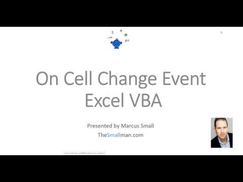Change Cell Event Excel