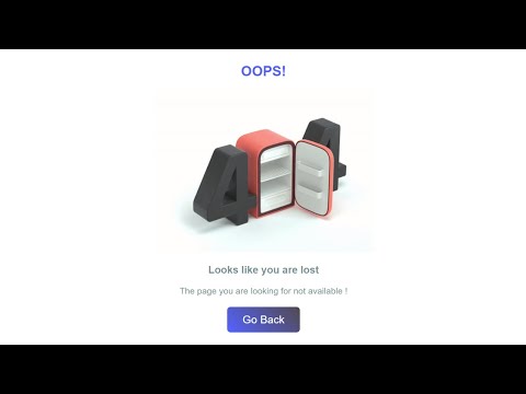 Responsive 404 Page Not Found Using Only HTML & CSS