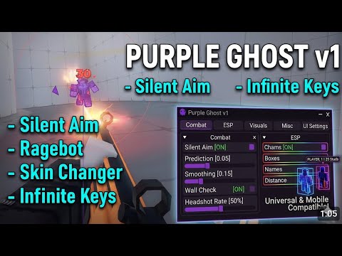 ROBLOX RIVALS Script: PURPLE GHOST v1 (NO KEY) - Silent Aim, Ragebot & Skin Changer! 🎯