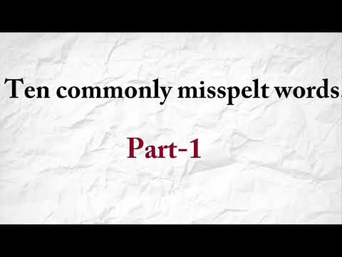 Spelling Quiz - Commonly misspelt words.