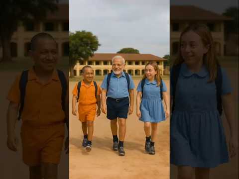 सारे राजनेतायों के बचपन के पाठ साला 🥸l school life l school game l AI generated #funnyvideo