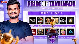 🔥 YOUTUBER PHASE 3 | UNDERDOGS DAY 2 | PRIDE OF TAMILNADU #pvs #gyangaming #freefirelive {full}