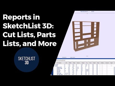 Reports in SketchList 3D: Cut Lists, Parts Lists, and More | SketchList3D