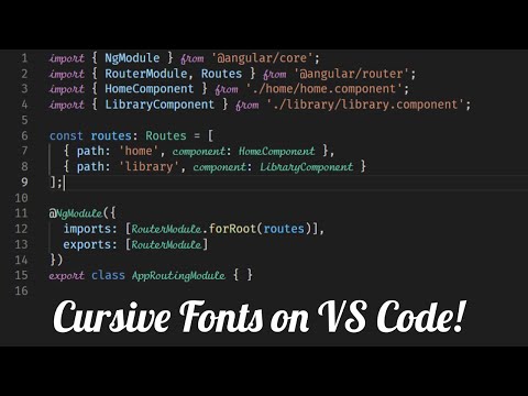 How to Get Cursive Fonts on VS Code