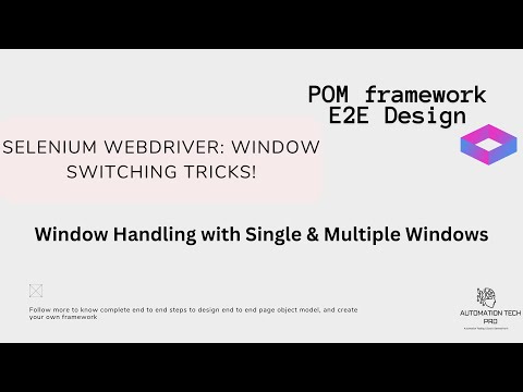 Selenium WebDriver: Window Handling with Single & Multiple Windows