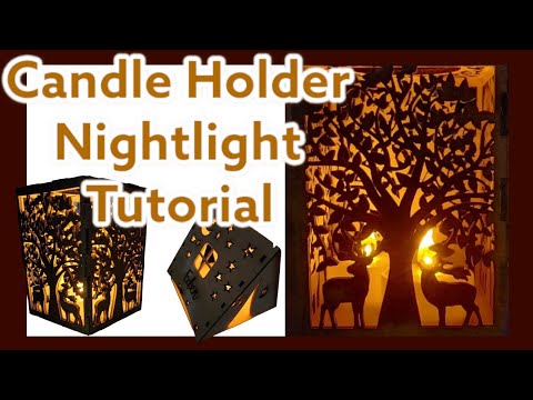 Wooden Nightlight | Candle Holder using xTool D1 | Tutorial | Basswood Laser Cutting⛺️💡