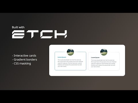 Build an interactive avatar card with EtchWP and AutomaticCSS