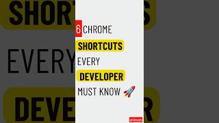 🔥 Chrome DevTools Shortcuts Every Developer Must Know! 🚀 | Save Time Debugging
