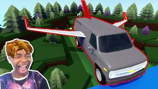 FLYING VAN | Roblox Funny Moments (Build a Boat)