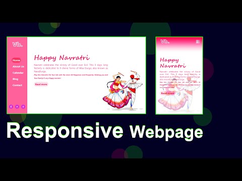 #RESPONSIVE Animated WEBPAGE Design | #HAPPY #NAVRATRI 🚩🚩