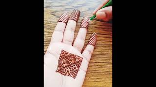 Easy finger filling mehandi designs 💕😍🌿#trendingshort#shortvideo#viral#mehanditutorials#handmehndi❤️