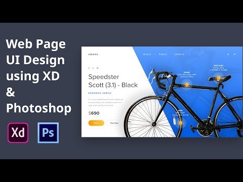 UBIKE Webpage UI Design - Speed Art (Using Photoshop & XD)