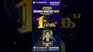 Research Assistant First Rank -  LearnFast Educate #learnfast #researchassistant