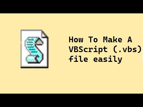 How to make a VBScript file easily