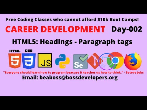 CAREER DEVELOPMENT| HTML5|HYPER TEXT MARKUP LANGUAGE| WEB DEVELOPMENT FOR BEGINNERS|DAY-002